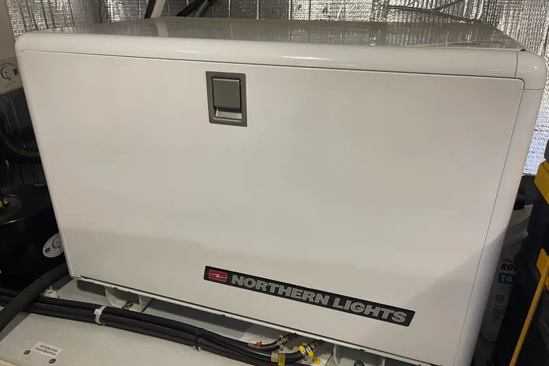 Spray Yacht Photos Pics Northern Lights generator in a 2015 Nordic Tug 39 boat engine room.