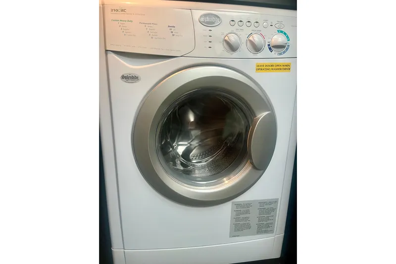 Chassan Yacht Photos Pics Splendide 2100XC washer dryer with control panel and front-loading door.