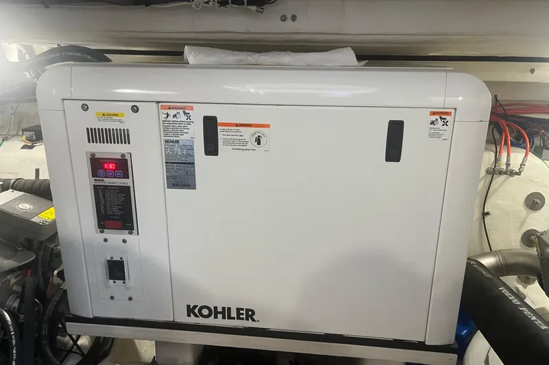 Chassan Yacht Photos Pics Kohler generator in 2016 Cruisers Yachts 45 Cantius engine room.