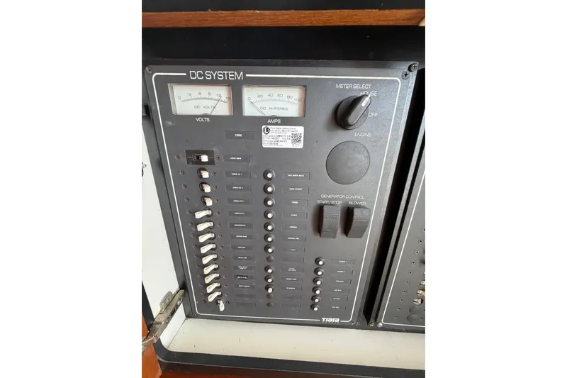  Yacht Photos Pics DC system control panel on a 2007 Tiara Yachts 3900 Convertible.