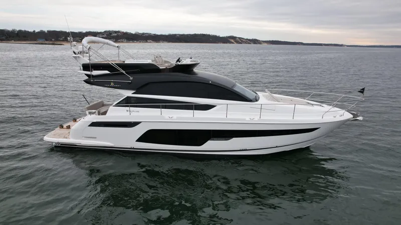  Yacht Photos Pics 2024 Fairline Squadron 50 luxury yacht on open water.