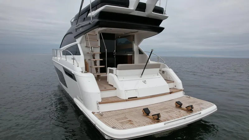  Yacht Photos Pics 2024 Fairline Squadron 50 luxury yacht on open water.