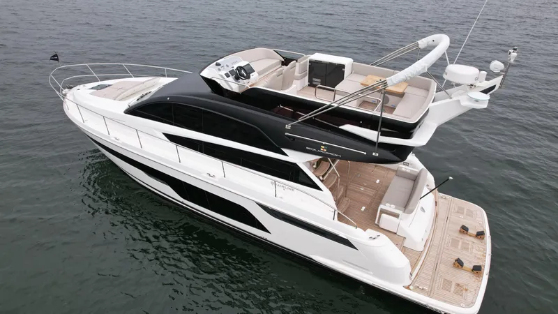  Yacht Photos Pics 2024 Fairline Squadron 50 luxury yacht on open water.