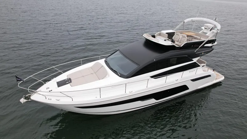  Yacht Photos Pics 2024 Fairline Squadron 50 luxury yacht on open water.