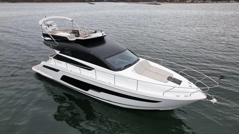  Yacht Photos Pics 2024 Fairline Squadron 50 luxury yacht on open water.