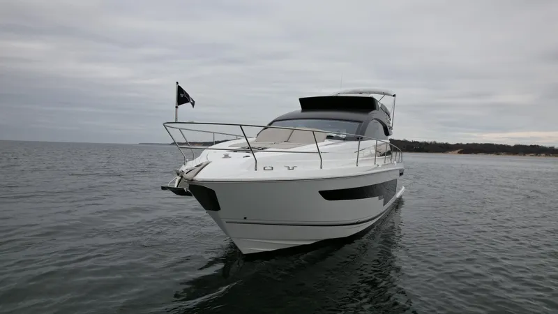  Yacht Photos Pics 2024 Fairline Squadron 50 luxury yacht on calm waters.