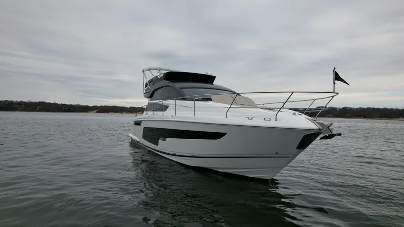  Yacht Photos Pics 2024 Fairline Squadron 50 luxury yacht on open water.