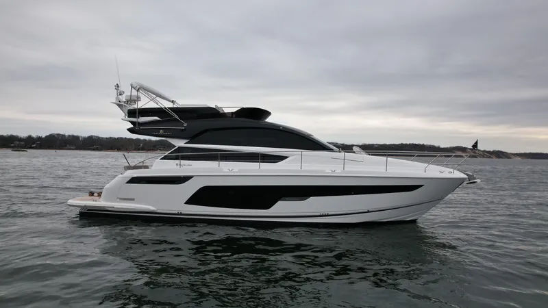  Yacht Photos Pics 2024 Fairline Squadron 50 luxury yacht on open water.