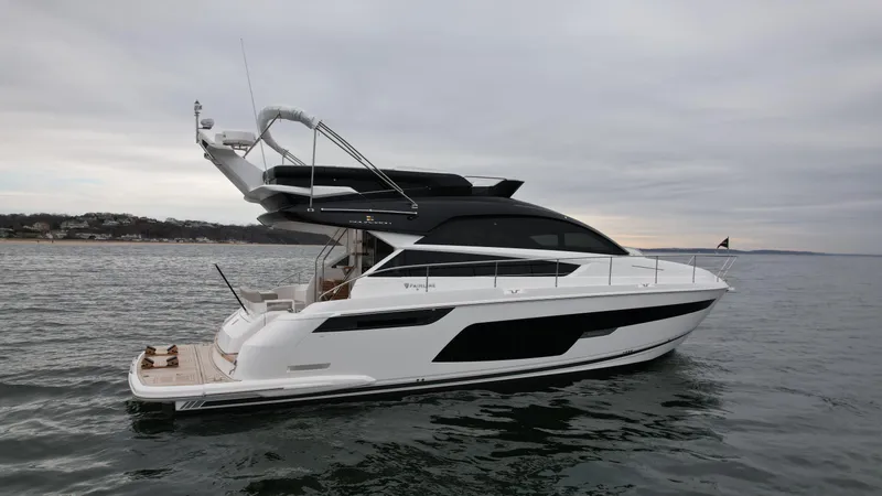  Yacht Photos Pics 2024 Fairline Squadron 50 luxury yacht on open water.