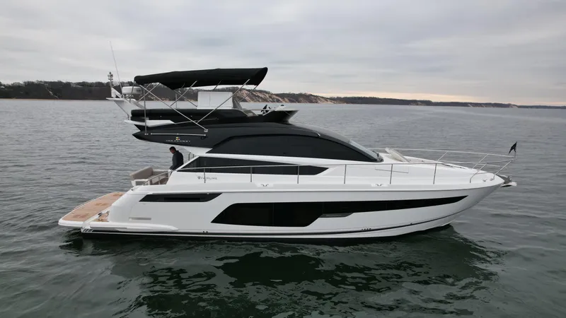  Yacht Photos Pics 2024 Fairline Squadron 50 luxury yacht on open water.