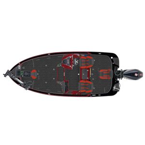 Top view of 2025 Nitro Z18 Pro fishing boat with seating and motor.