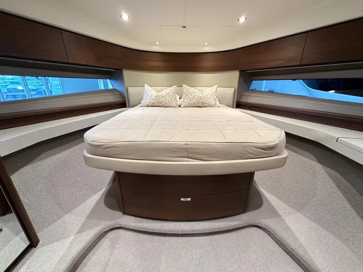 F45110 Yacht Photos Pics Luxurious 2024 Princess F45 yacht bedroom with elegant design and spacious layout.