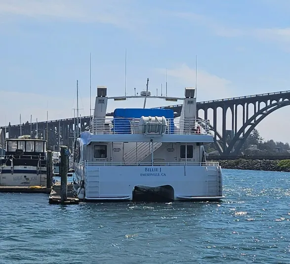 Billie J Yacht Photos Pics High-speed passenger boat docked near a bridge, 2008 model, Emeryville, CA.