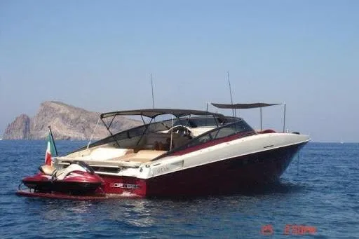  Yacht Photos Pics Luxury Otam 58 Millennium Open yacht cruising in clear blue waters, 2010 model.