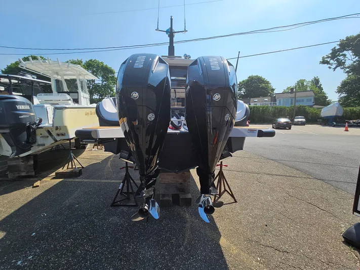  Yacht Photos Pics 2023 XO Boats EXPLR 10 Sport Plus with dual outboard engines.