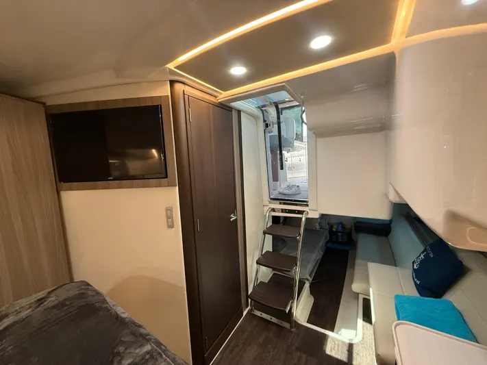  Yacht Photos Pics Interior of 2022 Regal 36 Grande Coupe, featuring modern design and comfortable seating.