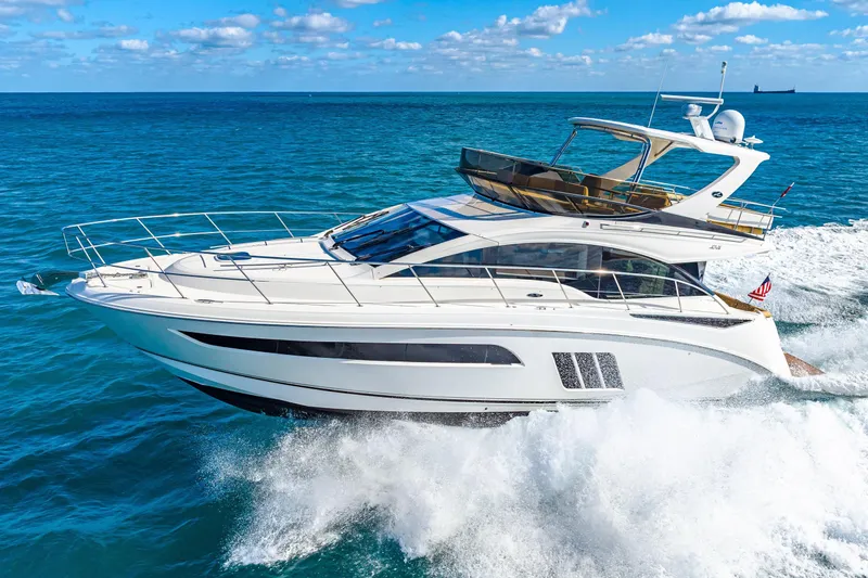 Kokomo Yacht Photos Pics 2016 Sea Ray 510 Fly yacht cruising on open ocean under clear skies.