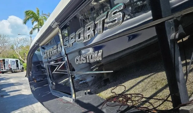  Yacht Photos Pics 2015 Hydra-Sports 3400 Center Console boat with custom detailing, parked outdoors.