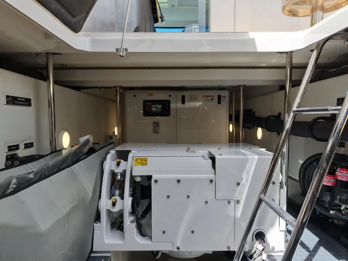 The Legacy Yacht Photos Pics Engine room of 2022 Formula 500 SSC boat, featuring modern equipment and sleek design.