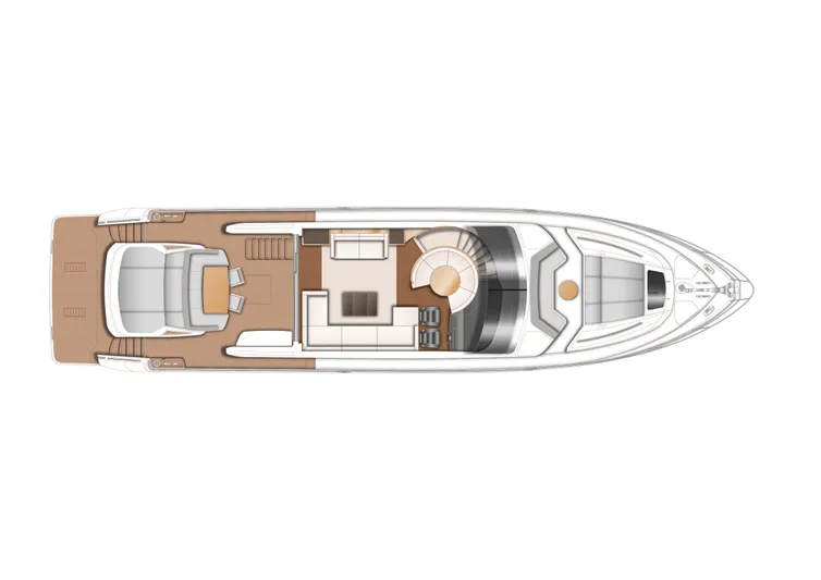  Yacht Photos Pics Manufacturer Provided Image: Princess S72 Upper Deck Layout Plan