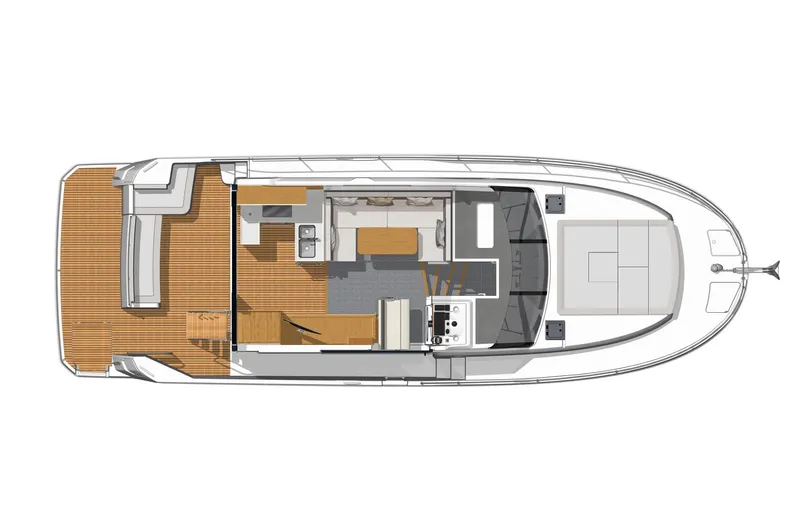  Yacht Photos Pics Top view layout of 2019 Beneteau 40 yacht interior.