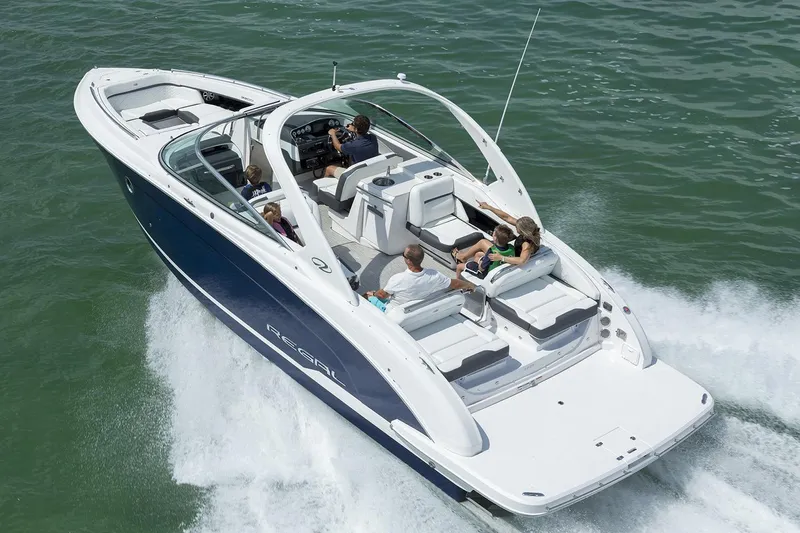 Enbarr Yacht Photos Pics Manufacturer Provided Image: 2017 Regal 3200 Bowrider cruising on water with passengers.