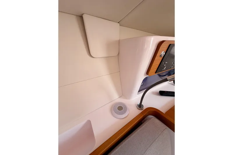 First 36 Yacht Photos Pics Interior view of 2023 Beneteau First 36 yacht, featuring sleek design and modern amenities.