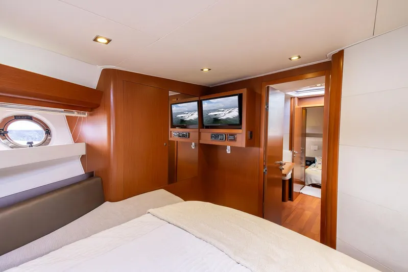 Perseverance Yacht Photos Pics Luxurious cabin interior of 2014 Beneteau Gran Turismo 44 yacht with modern amenities.