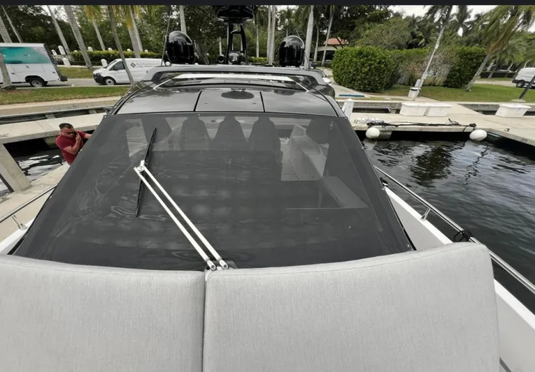  Yacht Photos Pics 2022 Azimut Verve 42 yacht docked, featuring sleek design and modern amenities.