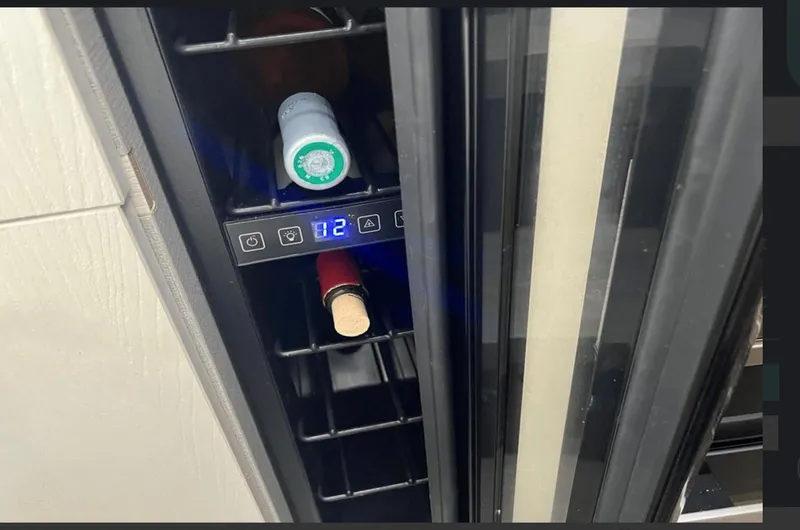  Yacht Photos Pics Wine cooler with digital display on Azimut Verve 42 yacht, 2022 model.