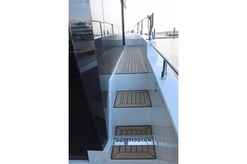 Your New Boat Yacht Photos Pics Cobra Yachts Sea Master 45, 2026 model, featuring sleek deck design and modern railings.