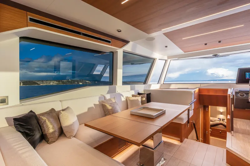  Yacht Photos Pics Luxurious interior of 2026 Pardo Yachts E60 with panoramic ocean views.