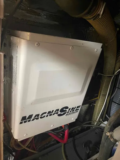 Gratitude Yacht Photos Pics MagnaSine inverter installed in a 1999 Moody 46 CC yacht engine room.