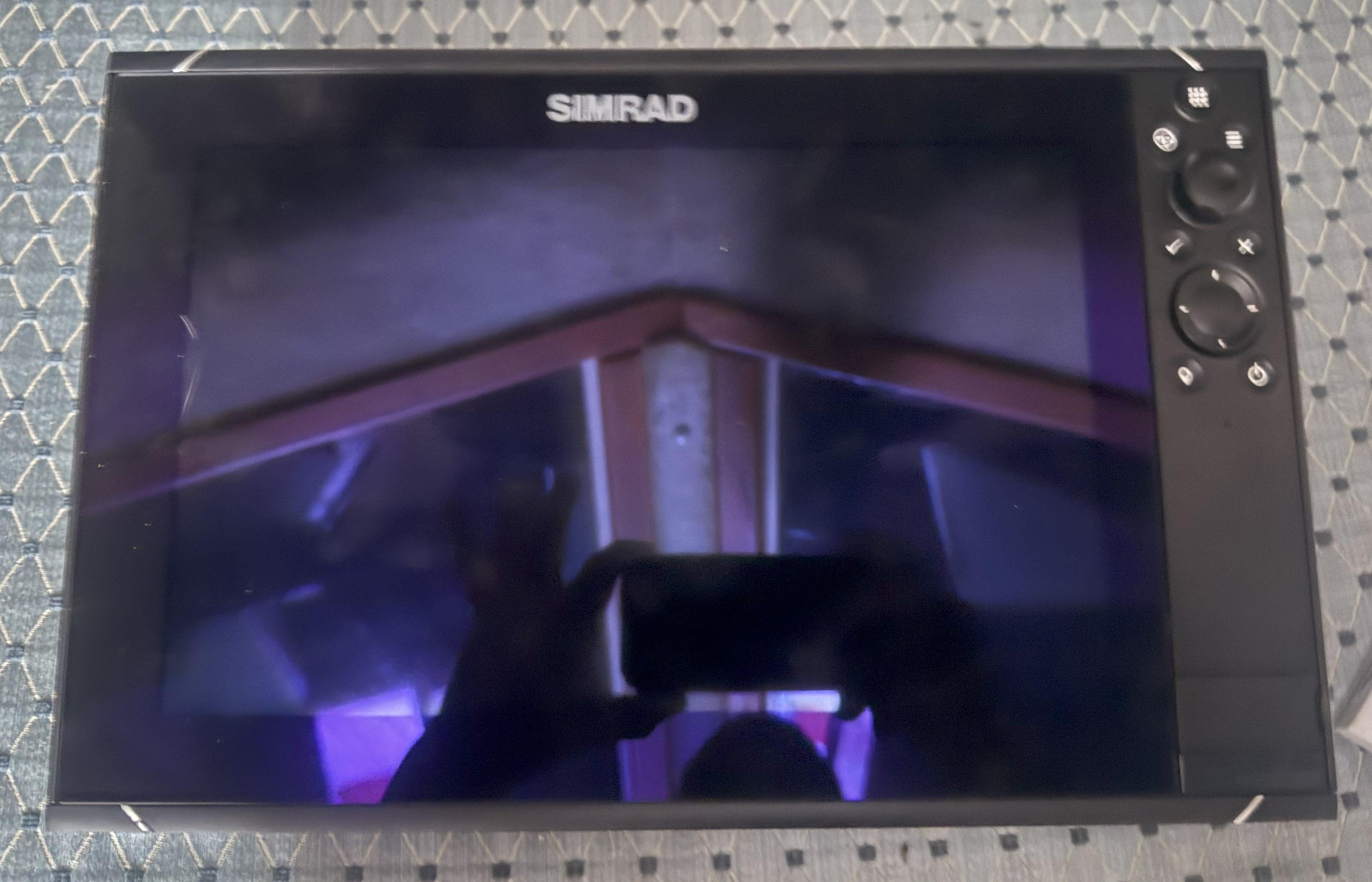 Simrad marine display on a Pacemaker 308 boat, 1988 model.