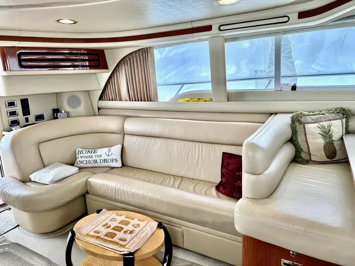 Wine Down Yacht Photos Pics Salon Port Side Sleeper Couch