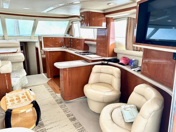 Wine Down Yacht Photos Pics Salon Starboard Side Looking Forward