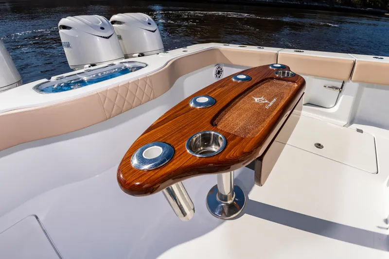 Krusty Krab II Yacht Photos Pics Luxurious interior of Freeman 38 boat, model year 2025.