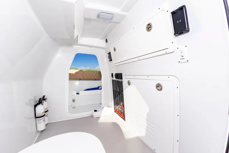 Krusty Krab II Yacht Photos Pics Interior of Freeman 38 boat, 2025 model, featuring modern amenities.