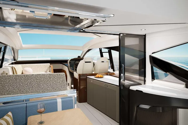 New Model For 2026 Yacht Photos Pics Interior of Fairline Targa 47 GT yacht, model year 2026.