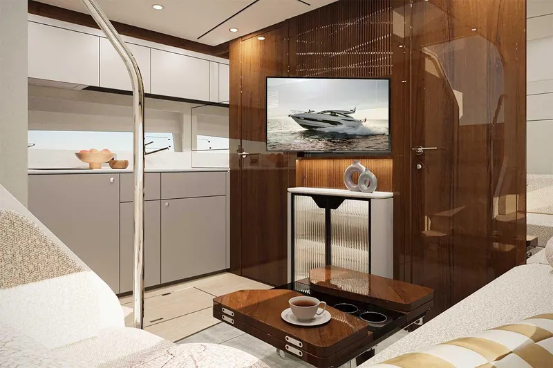 New Model For 2026 Yacht Photos Pics Interior of Fairline Targa 47 GT 2026 with modern design.