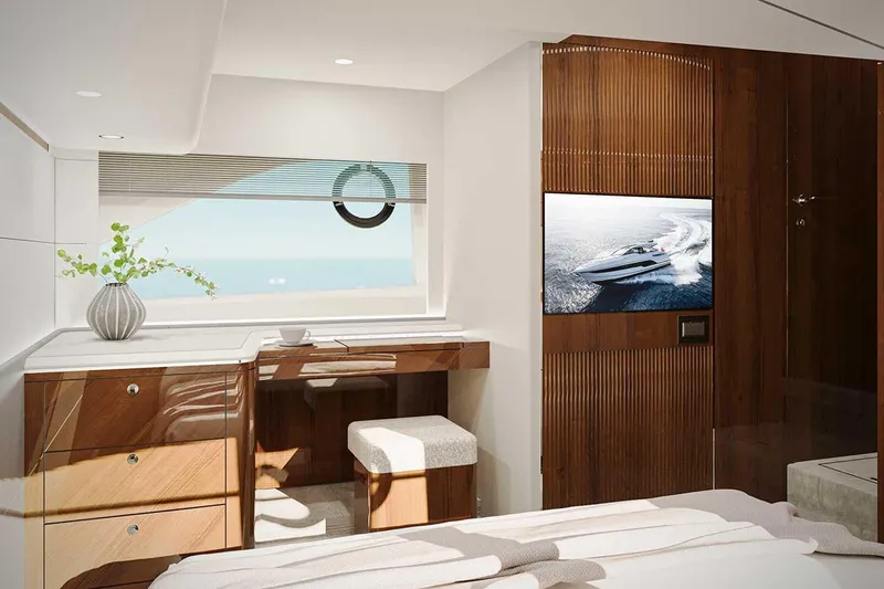 New Model For 2026 Yacht Photos Pics Luxurious interior of Fairline Targa 47 GT 2026 yacht.