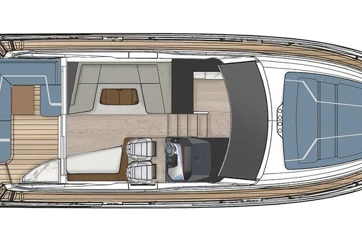 New Model For 2026 Yacht Photos Pics Layout of Fairline Targa 47 GT yacht, year 2026.