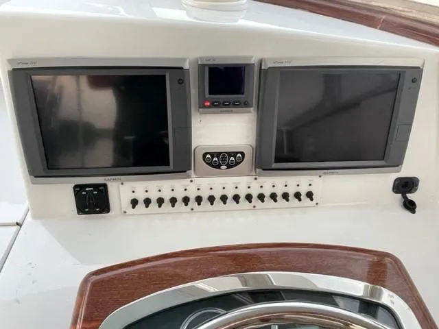 Cazadora Yacht Photos Pics Custom helm refit done by A&J Boatworks
