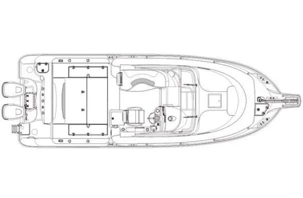  Yacht Photos Pics Top view schematic of a 2011 Boston Whaler 305 Conquest boat layout.