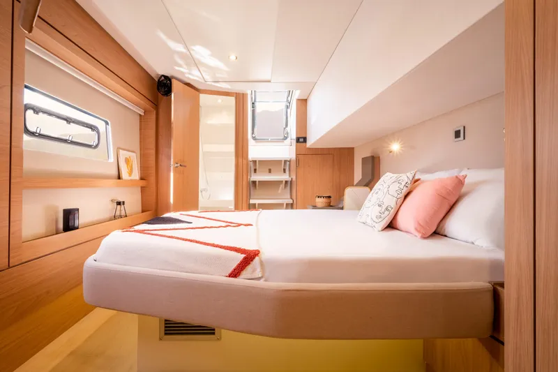 Azure Yacht Photos Pics Luxurious 2025 Bali 4.8 yacht bedroom with modern design and cozy ambiance.