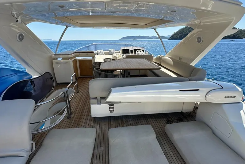  Yacht Photos Pics Luxurious 2010 Azimut 70 yacht interior with spacious seating and ocean view.