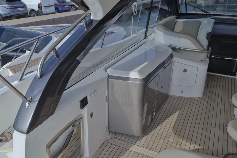  Yacht Photos Pics 2024 Princess V50 yacht interior with sleek design and modern amenities.