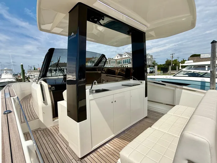  Yacht Photos Pics 2023 Astondoa 377 Coupe Outboard yacht with sleek interior and modern design.