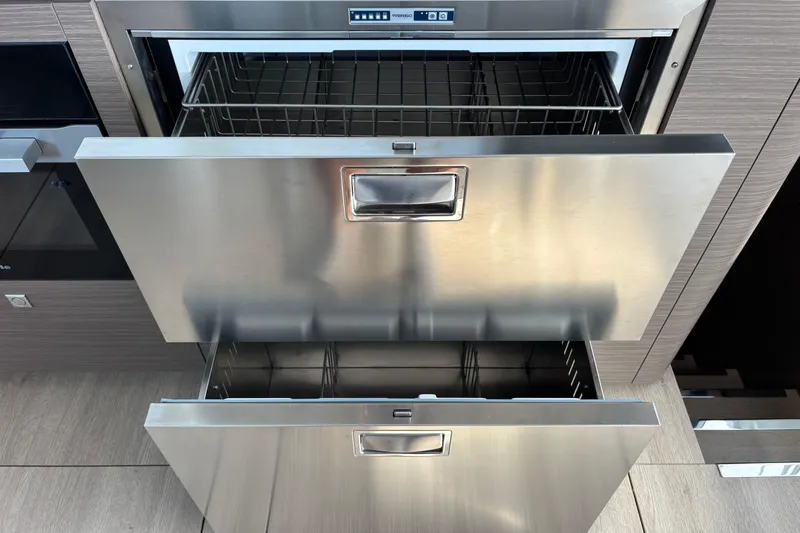 Faste Yacht Photos Pics Stainless steel double drawer dishwasher on Leopard 52 yacht, 2025 model.