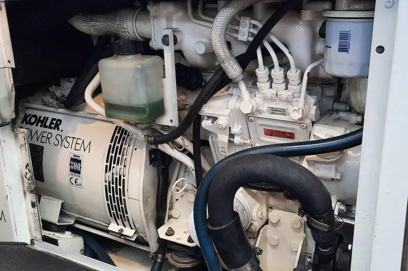  Yacht Photos Pics Engine compartment of a 2000 Carver 530 Voyager Pilothouse with Kohler power system.
